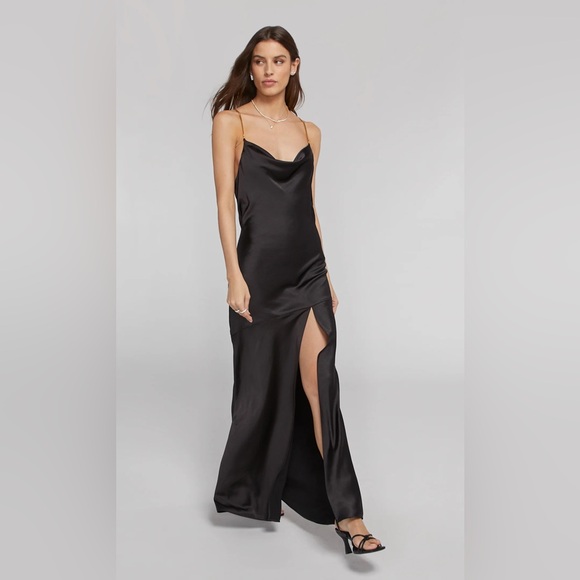 Generation Love Dresses & Skirts - NWT Generation Love EVIE SATIN DRESS Black